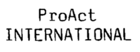 ProAct INTERNATIONAL Logo (EUIPO, 03.11.1999)