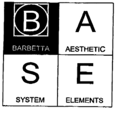 BASE BARBETTA AESTHETIC SYSTEM ELEMENTS Logo (EUIPO, 09.05.2000)
