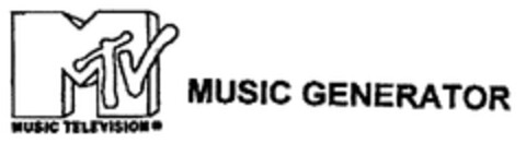 MTV MUSIC TELEVISION MUSIC GENERATOR Logo (EUIPO, 13.03.2001)