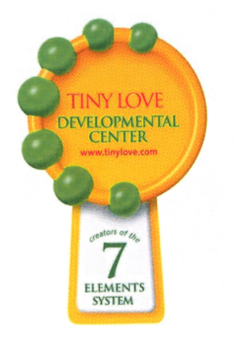 TINY LOVE DEVELOPMENTAL CENTER www.tinylove.com creators of the 7 ELEMENTS SYSTEM Logo (EUIPO, 10.11.2004)