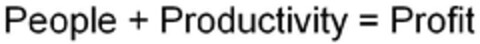 People + Productivity = Profit Logo (EUIPO, 07/23/2009)