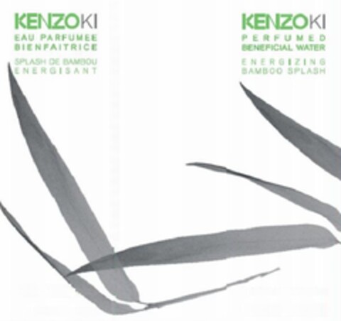 KENZOKI Eau Parfumée Bienfaitrice SPLASH DE BAMBOU ENERGISANT
KENZOKI Perfumed Beneficial Water ENERGIZING BAMBOO SPLASH. Logo (EUIPO, 21.12.2009)