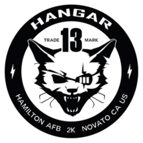 HANGAR 13 TRADE MARK HAMILTON AFB 2K NOVATO CA US Logo (EUIPO, 10/08/2015)