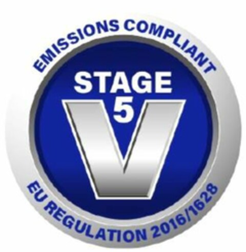 STAGE 5 V EMISSIONS COMPLIANT EU REGULATION 2016/1628 Logo (EUIPO, 06.06.2018)