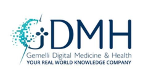 GDMH Gemelli Digital Medicine & Health YOUR REAL WORLD KNOWLEDGE COMPANY Logo (EUIPO, 19.04.2023)