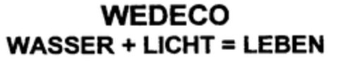 WEDECO WASSER + LICHT = LEBEN Logo (EUIPO, 15.10.1999)