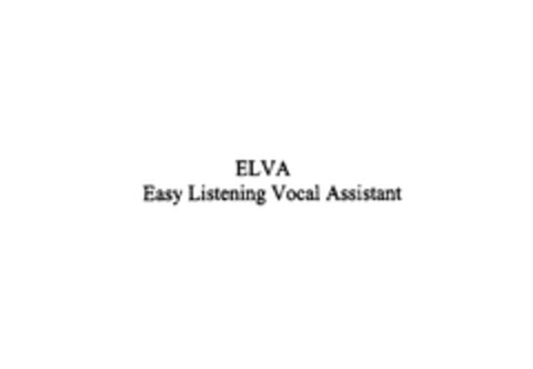 ELVA Easy Listening Vocal Assistant Logo (EUIPO, 04.02.2005)