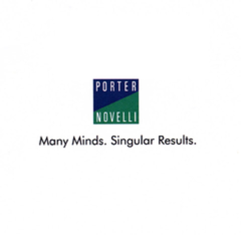 PORTER NOVELLI Many Minds. Singular Results. Logo (EUIPO, 14.06.2005)