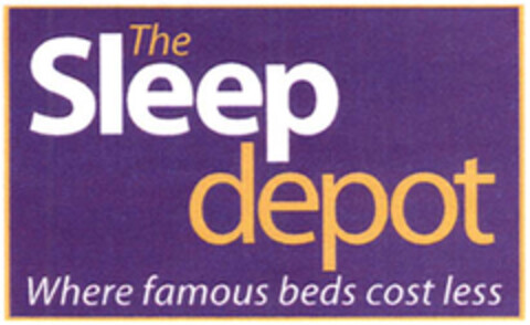 The Sleep depot Where famous beds cost less Logo (EUIPO, 03/22/2006)