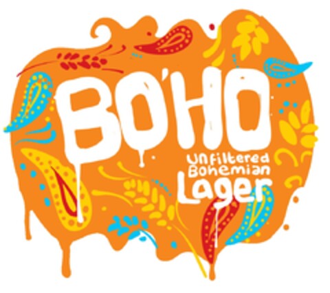 BOHO Unfiltered Bohemian Lager Logo (EUIPO, 01/13/2016)