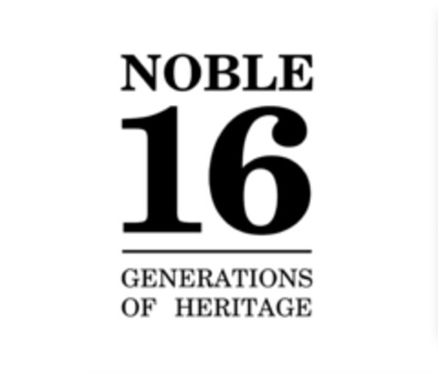 NOBLE 16 GENERATIONS OF HERITAGE Logo (EUIPO, 04/02/2020)