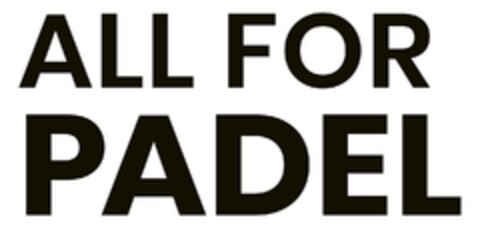 ALL FOR PADEL Logo (EUIPO, 09/20/2021)