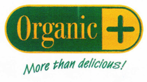 Organic + More than delicious! Logo (EUIPO, 12.01.2001)