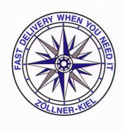 FAST DELIVERY WHEN YOU NEED IT ZÖLLNER-KIEL Logo (EUIPO, 20.02.2002)