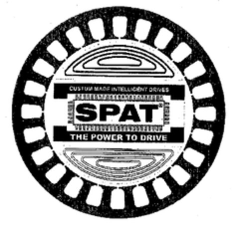 SPAT THE POWER TO DRIVE CUSTOM MADE INTELLIGENT DRIVES Logo (EUIPO, 23.04.2002)