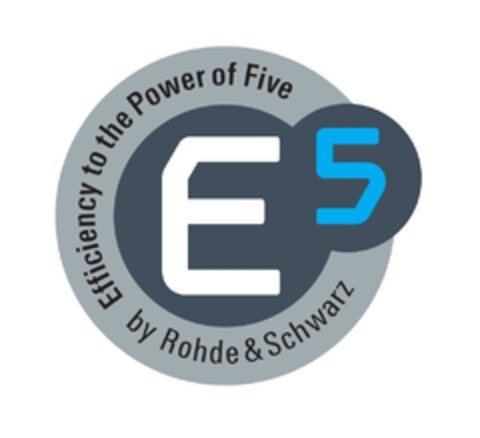 E5 Efficiency to the Power of Five by Rohde & Schwarz Logo (EUIPO, 12/12/2011)