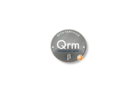 Beta certified QRM beta management center Logo (EUIPO, 14.08.2012)