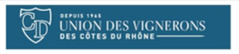 CD DEPUIS 1965 UNION DES VIGNERONS DES CÔTES DU RHÔNE Logo (EUIPO, 27.04.2023)