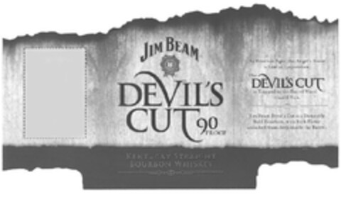 JIM BEAM DEVIL'S CUT 90 PROOF KENTUCKY STRAIGHT BOURBON WHISKEY Logo (EUIPO, 23.08.2013)