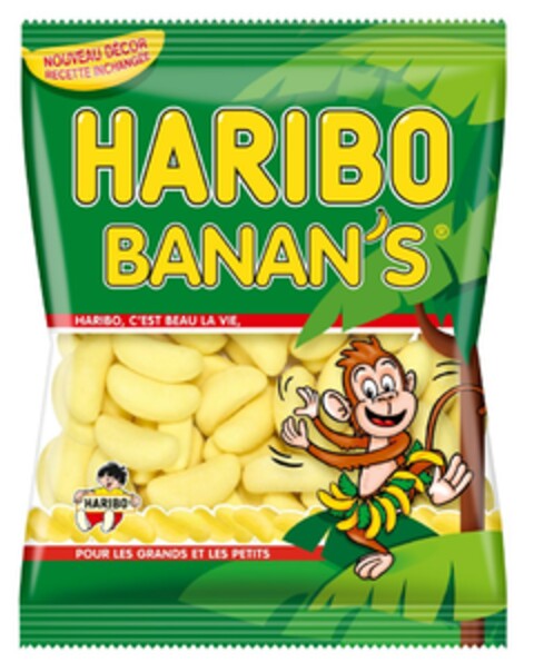 HARIBO BANAN'S HARIBO, C'EST BEAU LA VIE, POUR LES GRANDS ET LES PETITS Logo (EUIPO, 08/13/2014)