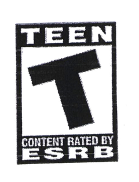 TEEN T CONTENT RATED BY ESRB Logo (EUIPO, 09/30/2003)