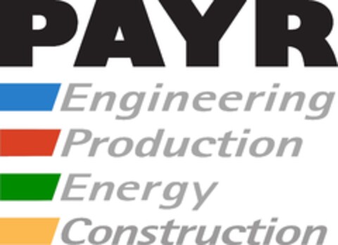 PAYR
Engineering
Production
Energy
Construction Logo (EUIPO, 06/27/2011)