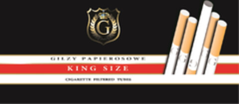 G GILZY PAPIEROSOWE KING SIZE CIGARETTE FILTERED TUBES Logo (EUIPO, 17.12.2013)