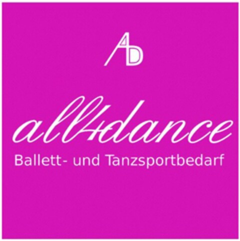 all4dance Ballett- und Tanzsportbedarf Logo (EUIPO, 05.06.2014)