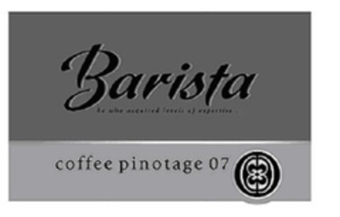 Barista he who acquired levels of experience coffee pinotage 07 Logo (EUIPO, 04/02/2019)