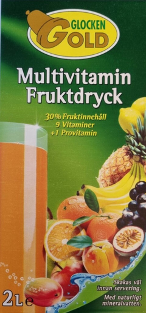 GLOCKEN GOLD Multivitamin Fruktdryck Logo (EUIPO, 03/31/2022)