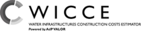 WICCE WATER INFRASTRUCTURES CONSTRUCTION COSTS ESTIMATOR Powered by AdP VALOR Logo (EUIPO, 07/05/2022)