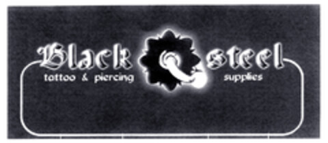 Black steel tattoo & piercing supplies Logo (EUIPO, 26.04.2004)