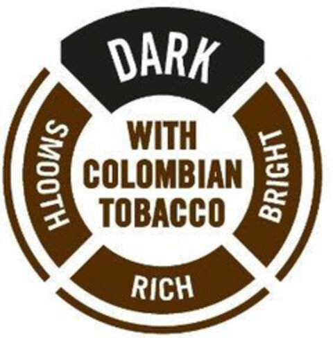 DARK BRIGHT RICH SMOOTH WITH COLOMBIAN TOBACCO Logo (EUIPO, 02.06.2015)