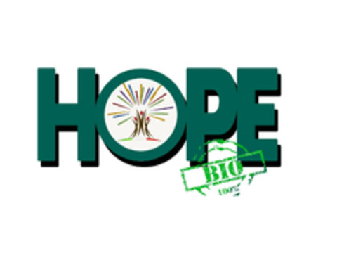 HOPE BIO 100% Logo (EUIPO, 03/18/2019)