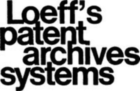 LEOFF'S PATENT ARCHIVES SYSTEMS Logo (EUIPO, 16.10.2020)