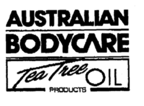 AUSTRALIAN BODYCARE Tea Tree OIL PRODUCTS Logo (EUIPO, 01.04.1996)