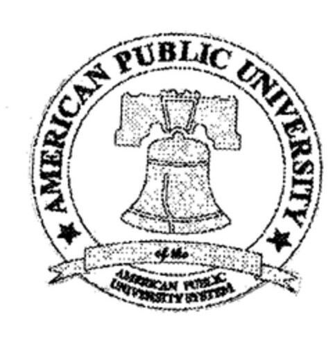 AMERICAN PUBLIC UNIVERSITY of the AMERICAN PUBLIC UNIVERSITY SYSTEM Logo (EUIPO, 22.10.2003)