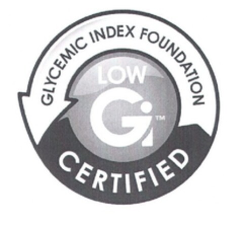 GLYCEMIC INDEX FOUNDATION LOW G CERTIFIED Logo (EUIPO, 03.09.2012)