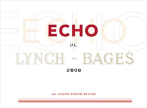 ECHO DE LYNCH-BAGES 2008 - JM. CAZES PROPRIETAIRE Logo (EUIPO, 25.09.2012)