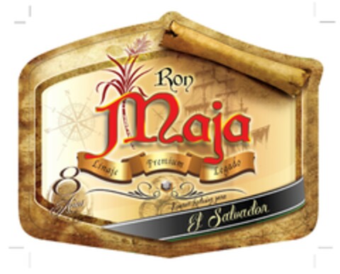 Ron Maja Linaje Premium Legado Años Reserva Exclusiva para El Salvador Logo (EUIPO, 22.10.2014)