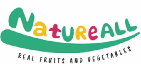 NATUREALL REAL FRUITS AND VEGETABLES Logo (EUIPO, 12/07/2022)