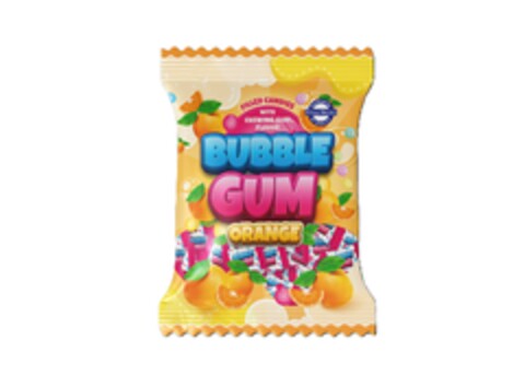 FILLED CANDIES BUBBLE GUM ORANGE with chewing gum flavor Logo (EUIPO, 21.11.2024)