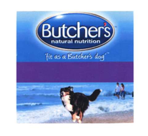 Butcher's natural nutrition " fit as a Butcher's dog" Logo (EUIPO, 16.10.2006)