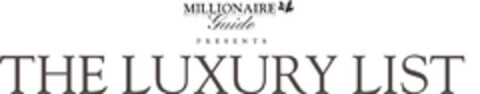 MILLIONAIRES Guide PRESENTS THE LUXURY LIST Logo (EUIPO, 26.09.2008)