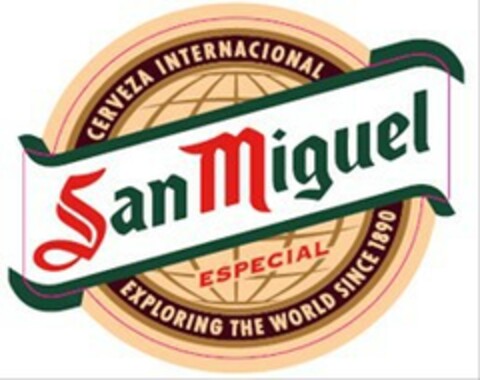 CERVEZA INTERNACIONAL SAN MIGUEL ESPECIAL EXPLORING THE WORLD SINCE 1890 Logo (EUIPO, 26.03.2015)