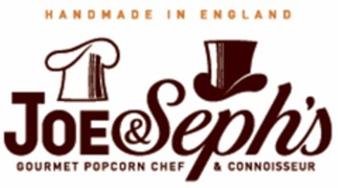 HANDMADE IN ENGLAND Joe & Seph's GOURMET POPCORN CHEF & CONNOISSEUR Logo (EUIPO, 20.10.2015)