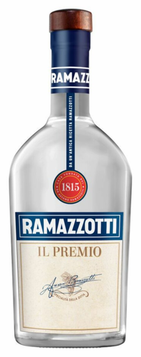 RAMAZZOTTI IL PREMIO da un antica ricetta casa fondata nel 1815 da Ausano Ramazzotti Specialita della ditta Logo (EUIPO, 14.12.2018)