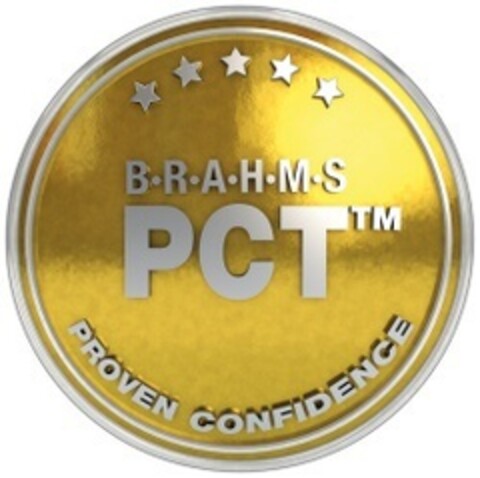 B.R.A.H.M.S PCT TM PROVEN CONFIDENCE Logo (EUIPO, 01/19/2021)