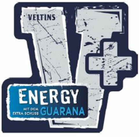 VELTINS V+ENERGY MIT DEM EXTRA SCHUSS GUARANA Logo (EUIPO, 07.02.2014)