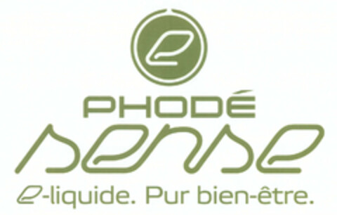 e PHODÉ sense e-liquide. Pur bien-être. Logo (EUIPO, 01.07.2014)